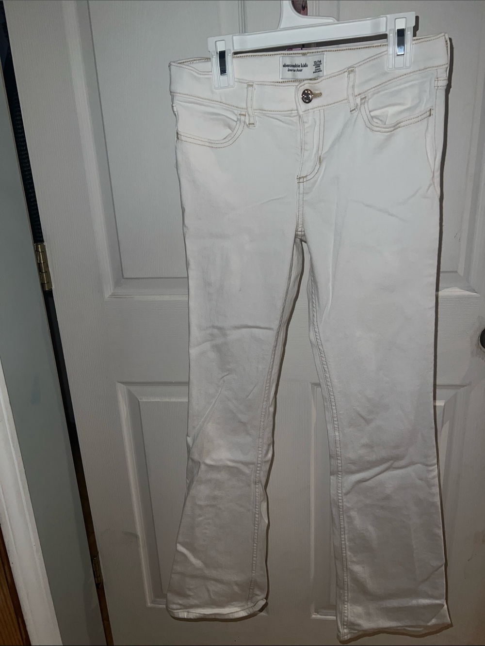 White Flare Jeans — Girls Stretch Bootcut by Abercrombie & Fitch